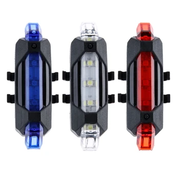 נטענת USB עמיד למים פנסים אחוריים LED אופניים אור אחורי Bult-in סוללה במצב בהיר אופניים אור על בטיחות רכיבה על אופניים