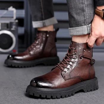 הבוהן עבודה נעלי בטיחות טקטי בוטה בקרב גברים מגפי מגפיים מזדמנים ניקוב הוכחה ביטוח נעליים, מגפי אופנוענים
