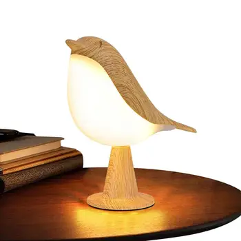 מודרני נחלים LED מנורת הלילה יצירתי מגע מתג 3 מצבים נטענת ציפור לילה מנורת חדר שינה שולחן מנורת הקריאה