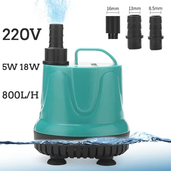 220V 5W/18W 800L/H משאבה טבולה לשפכים אקווריום לאקווריום משאבת המים בתחתית המסנן שקט יניקה זבל לשנות התחתונה שאיבה משאבה
