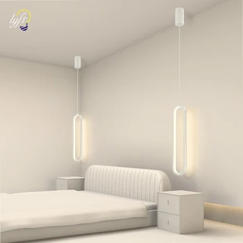 LED אור תליון תאורת פנים בית מודרני Decoraction אור יוקרה, סלון, חדר השינה, המטבח, המיטה אליפסה נורדי המנורה