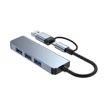4 יציאות USB 3.0 HUB Type-C מתאם USB במהירות גבוהה 2.0 שידור Multi-Port USB מפצל הרחבה עבור מחשב PC