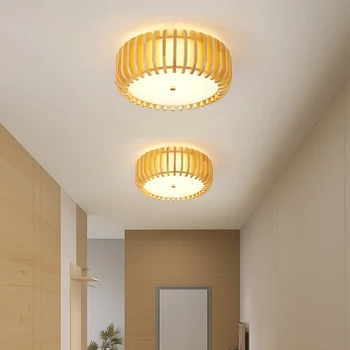עיצוב חדר Led אמנות נברשת תליון מנורה אור יפנית פשוטה תקרת עץ דלעת ללמוד את האוכל הביתה להישאר טאטאמי