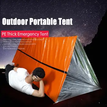 חיצונית חירום מצילי חיים עזרה ראשונה שמיכה נייד מבודד שמיכה כתום מבודד שק שינה אוהל PE חירום האוהל