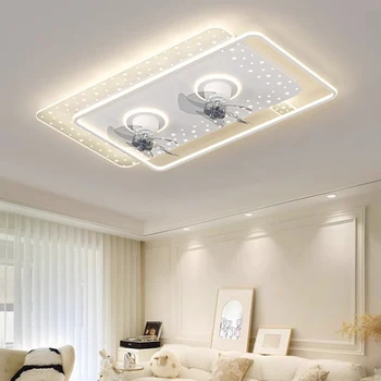 התקרה מודרני מנורות חדר שינה מתקפל מאוורר תקרה מאוורר תקרה עם אור led, שליטה מנורת תקרה עבור הסלון תאורה