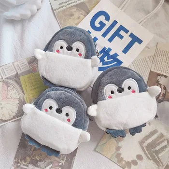 פינגווין מטבע התיק ילדים, מיני ארנק הארנק שפתון כרטיס אוזניות מפתח מארגן כיס תליון תיק קישוט נשים בנות מתנות