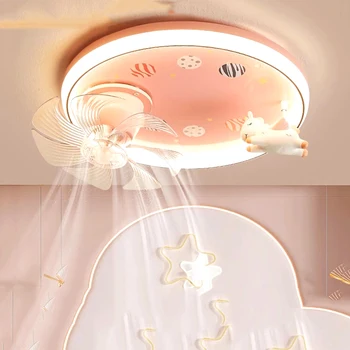 נורדי עיצוב חדר השינה של נורות led על חדר מאוורר תקרה מנורת אור מסעדת חדר האוכל מאווררי תקרה עם אורות שליטה מרחוק