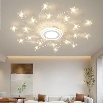 נברשות אורות LED מנורות תקרה בסלון חדר שינה חדש דינור התליון indooring תאורה בבית עיצוב חדר השינה המטבח