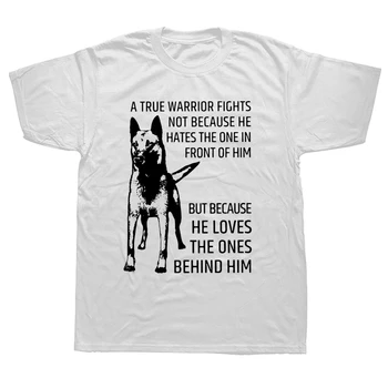 מצחיק בלגי, רועה Malinois חולצות גרפי כותנה, אופנת רחוב שרוול קצר מתנות יום הולדת כלב אבא חולצה Mens הלבשה