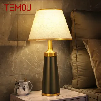 TEMOU מודרני מנורת שולחן LED Touch עמעום יצירתי נורדי אופנה פשוטה שולחן אור הביתה הסלון, חדר השינה מחקר