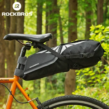 ROCKBROS הרשמי תיק גדול קיבולת עמיד למים אוכף תיק רכיבה על אופניים מתקפל אחורי נפרד ח 