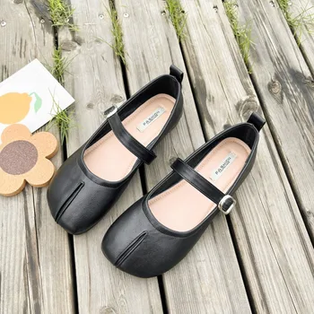 2023 אביב נשים סנדלים חדשים מרי ג 'יין נעליים שטוחות נשים משאבות נשי רטרו וינטג ילדה יומי חידוש מוצק נעלי נינג' ה