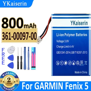 YKaiserin Bateria 361-00097-00 עבור GARMIN Fenix 5/Fenix 5 פלוס/Fenix 5 פלוס ספיר מבשר 935 945 סוללה