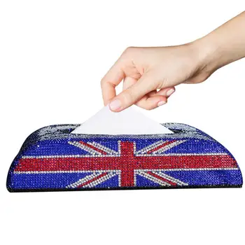יוניון ג ' ק רקמות תיבת לכסות את דגל בריטניה מפית תיבת רקמות ארגונית הרכב רקמות קופסה עם עיצוב מסוגנן דגל בריטניה הרכב רקמות