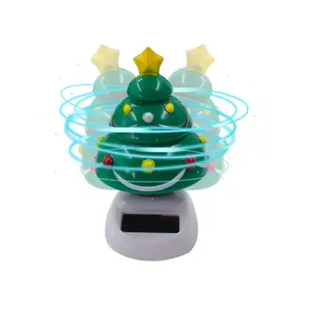 אנרגית שמש רוקד צעצועים סולאריים מתנדנד עץ חג המולד השמש רוקדת הצעצועים על השולחן במשרד אדן החלון או על לוח המחוונים במכונית