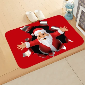 2024 חג המולד תפאורה דלת מחצלת הרצפה שטיח סנטה שלג שטיחים חג המולד קישוטים הביתה שמח 2023 שנה חדשה נואל שמח