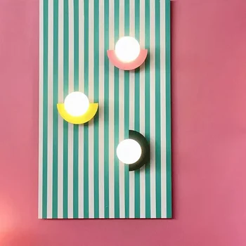פשוט בצבע מעצב LED מנורת קיר נורדי השינה ליד המיטה יצירתי בתוך מנורות קיר הסלון מעבר מסדרון מחקר אור הקיר