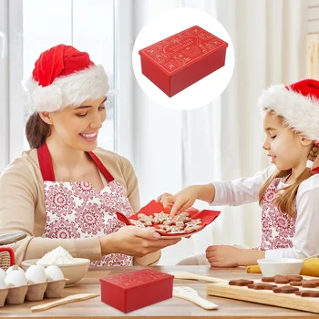 מתוק מיכל עוגיות פח המכסה קופסאות עם מכסים, חג המולד אספקה ממתקים סוכר מקרה