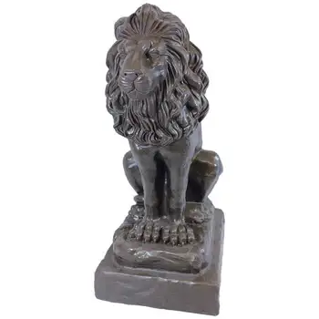 האריה פסל – ברונזה טבעי המראה החיצוני עשוי פלסטיק שרף – קל משקל – 28