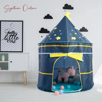 צעצוע לילדים כוכב אוהל התינוק לשחק הבית מקורה נסיכת הבובות הטירה Ger אוהלים חיצונית אוהל קמפינג מתנת יום הולדת מתקפל