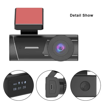 רכב DVR מצלמה HD 1080P Dash Cam 120° רחב זווית ראיית לילה לרכב מצלמה דרך הקלטת לולאה מקליטי וידאו עם חיישן-G