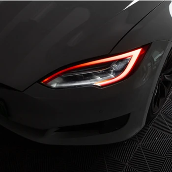 מכוניות קישוט מדבקה גבות צורת המנורה סרט מגן אנטי-Scratch בחזית פנס המכונית סטיילינג עבור טסלה מודל S X