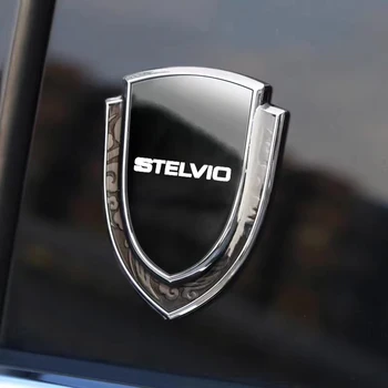 גוף המכונית בצד מדבקת לוגו לרכב סטיילינג מגן סמל התג אוטומטית חלון מדבקה stelvio אביזרי רכב