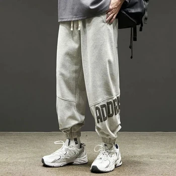2023 קוריאנית Y2k סגנון מכנסיים של גברים מזדמנים הרמון מכנסיים רופפים טרנינג זכר אופנת רחוב ספורט שרוך המכנסיים עם היפ-הו
