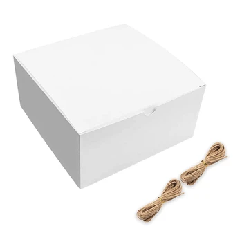לבן קופסאות מתנה 12 Pack 8x8x4 ס 