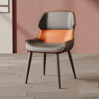 ארגונומי Cadeiras האוכל כיסאות עור מלאכותי יפה איטלקי אופנתי אירופאי הכיסא המודרני עצלן סאלה דה בג ריהוט הבית