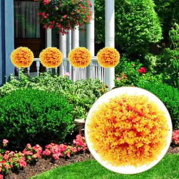מלאכותית חיצונית פרחים אקליפטוס דשא הכדור DIY, קישוט מקורה נוי בובת פלסטיק אמא