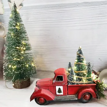 קישוטי חג המולד DIY חג המולד מתנה בציר משאית אדומה עצים המרכזי הדליק עץ חג המולד תליון לתלות קישוט הבית נטאל