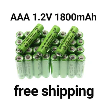 AAA החייבת סוללת Ni-Mh 1.2 V Nieuwe 100% Aaa 1800 Mah 1.2 V החייבת 2A סוללה+קניות חינם