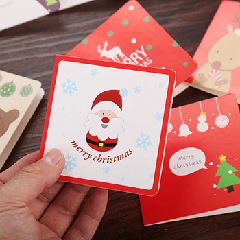 5pcs חג המולד גלויות, כרטיסי ברכה לחג המולד כרטיסי הזמנה חג מולד כרטיס ההזמנה למסיבה חגיגית ציוד למסיבות